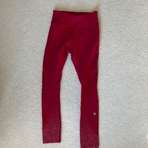 Lululemon Red Leggings